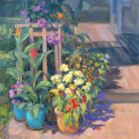 Botanical Bistro, 24x24, oil on canvas, $675