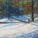 Vermont Walking Trail, 12x16 in, oil on wood. Sold