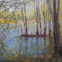 Mondo Pond, 12x16, oil on wood. Sold