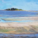Charles Island, 8x16 in, oil on wood. Sold