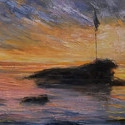 Anchor Beach Sunrise, 10x20, Sold